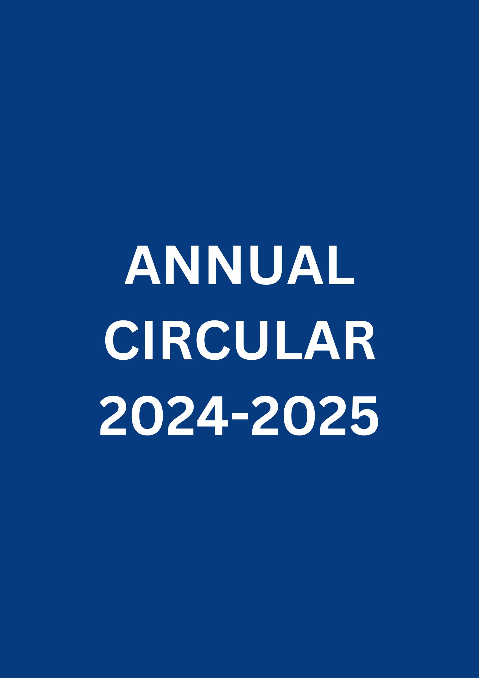 Annual Circular 2024-2025